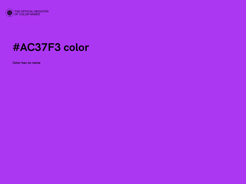 #AC37F3 color image
