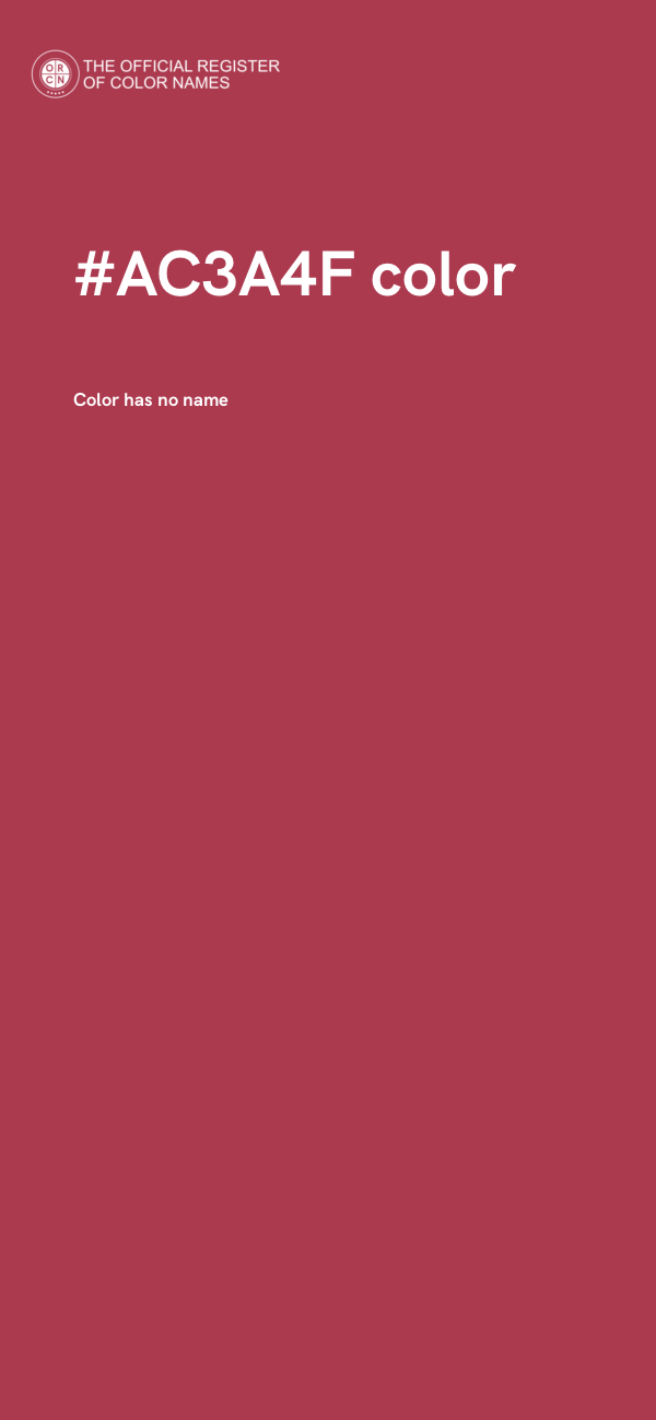 #AC3A4F color image