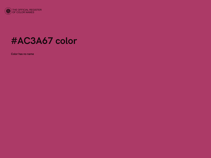 #AC3A67 color image