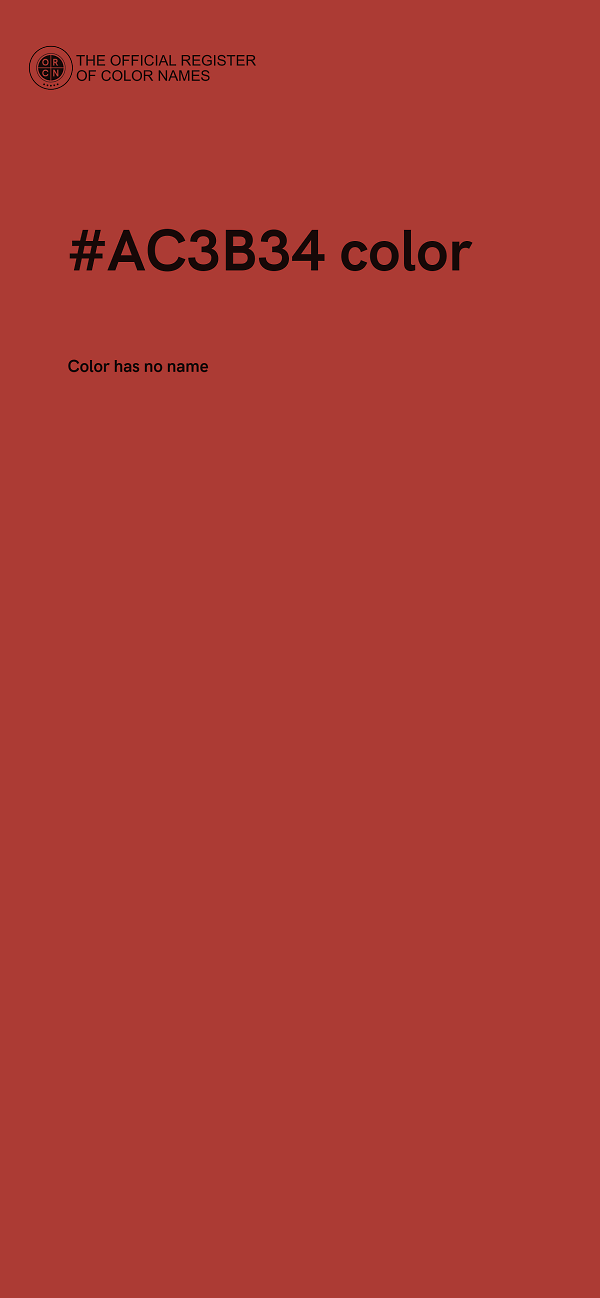 #AC3B34 color image