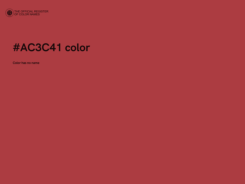 #AC3C41 color image