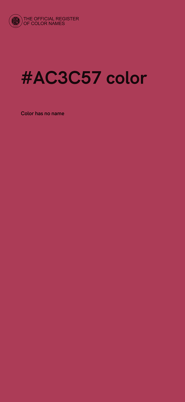 #AC3C57 color image