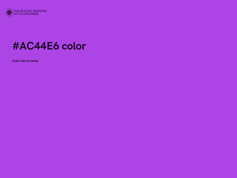 #AC44E6 color image