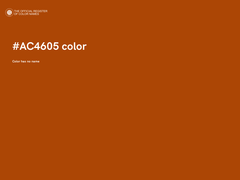 #AC4605 color image