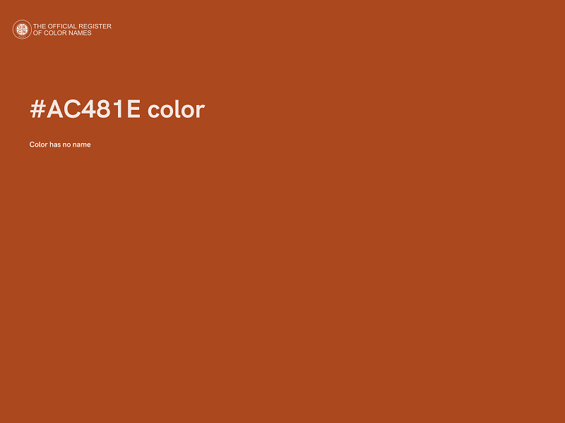 #AC481E color image