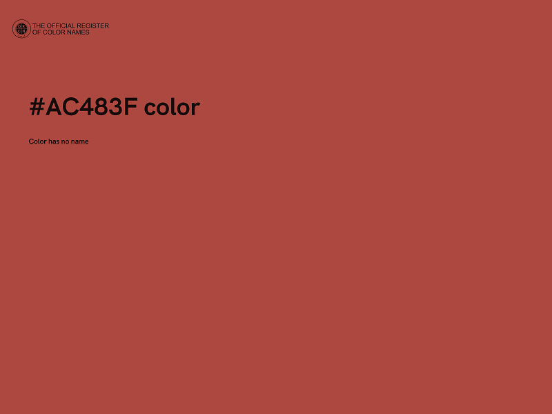 #AC483F color image