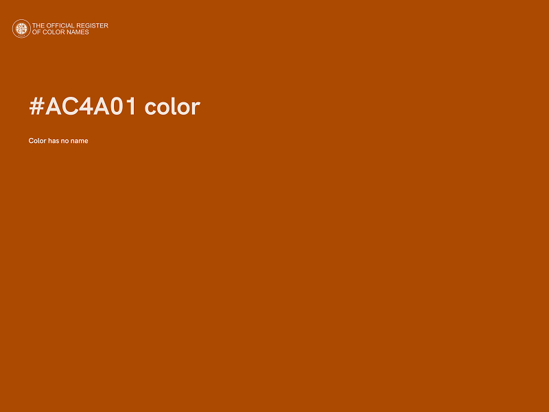 #AC4A01 color image