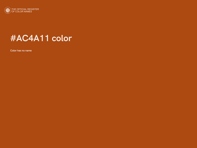 #AC4A11 color image