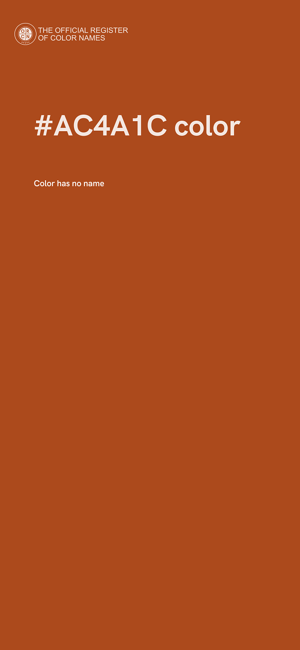 #AC4A1C color image