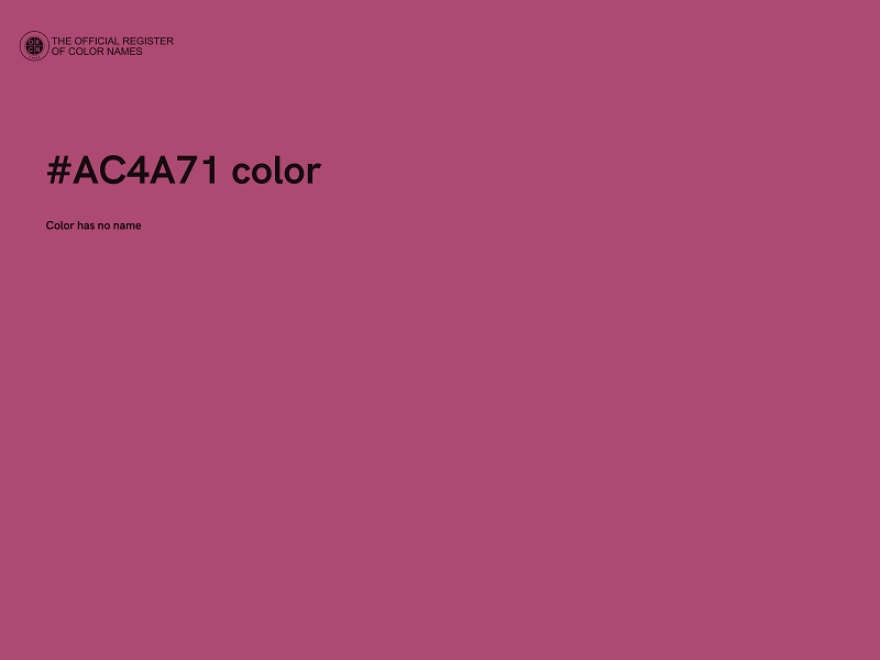 #AC4A71 color image