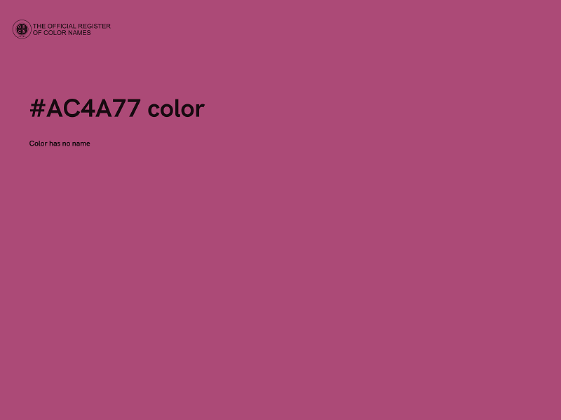 #AC4A77 color image