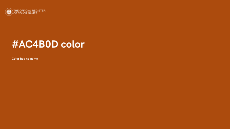#AC4B0D color image
