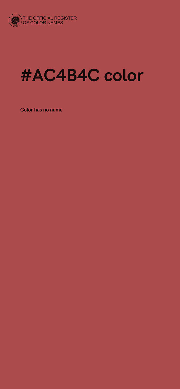 #AC4B4C color image