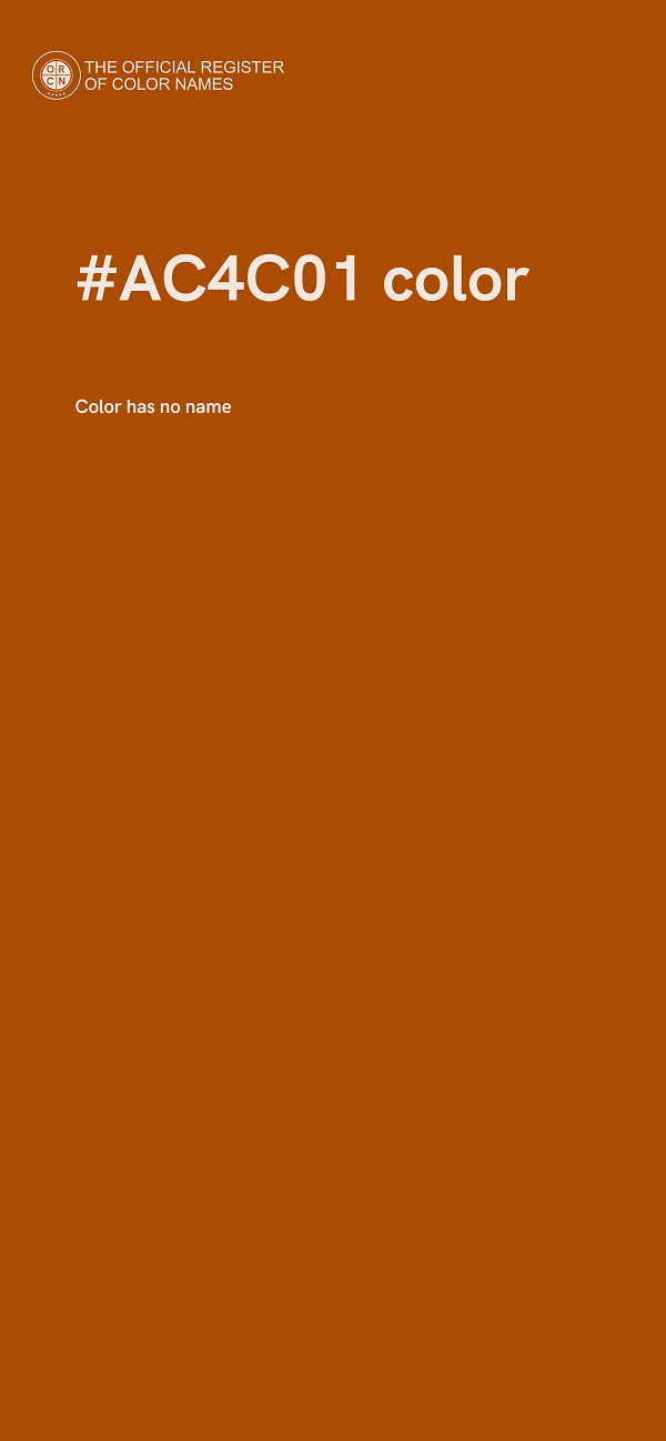 #AC4C01 color image