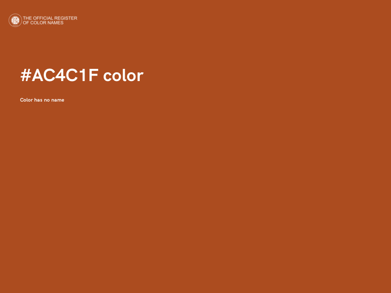 #AC4C1F color image