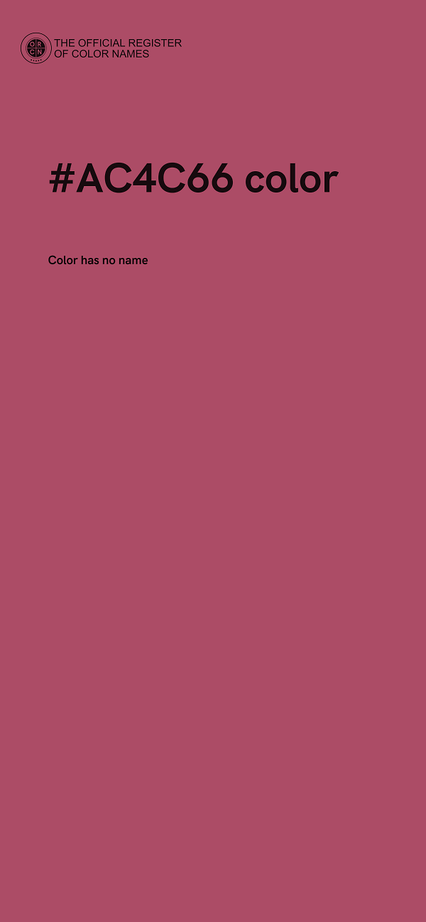 #AC4C66 color image