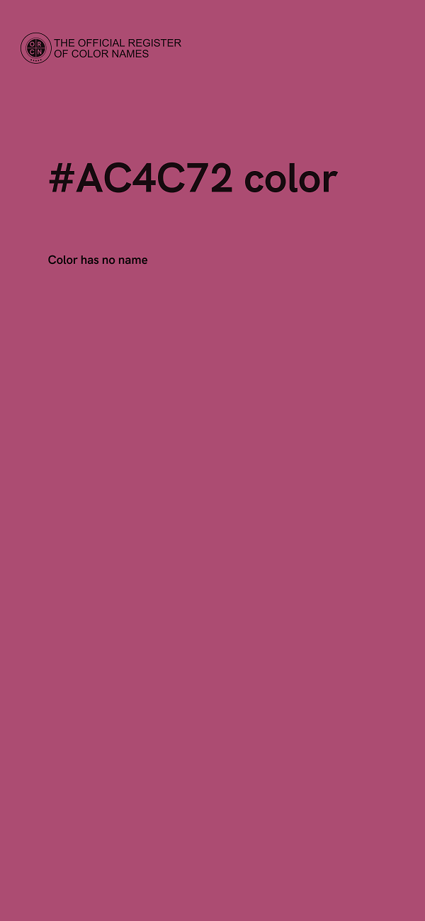 #AC4C72 color image