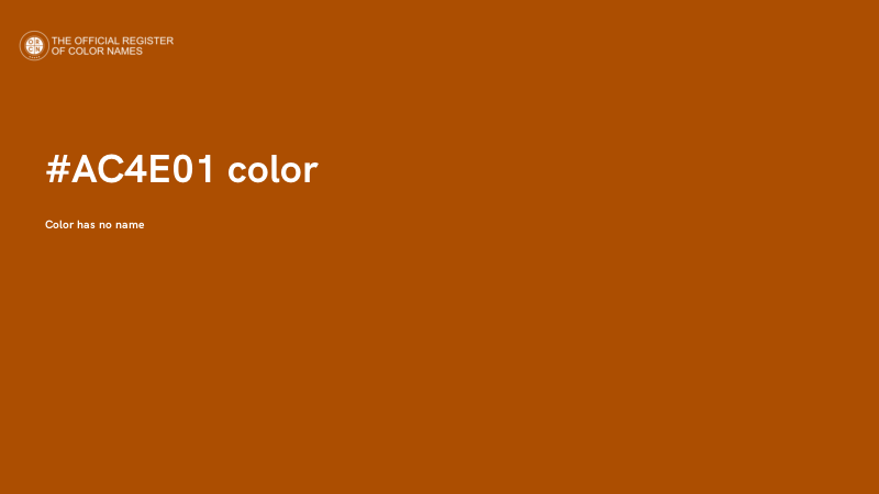 #AC4E01 color image