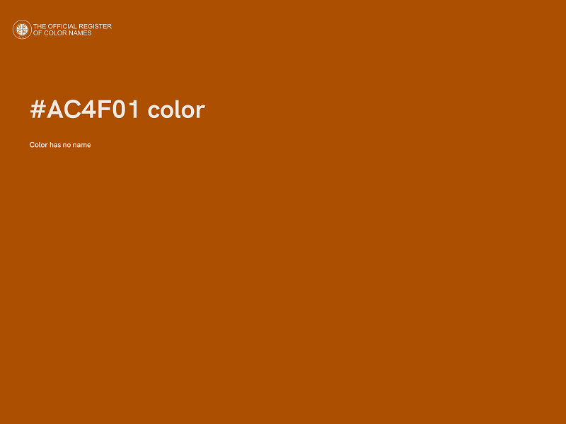#AC4F01 color image