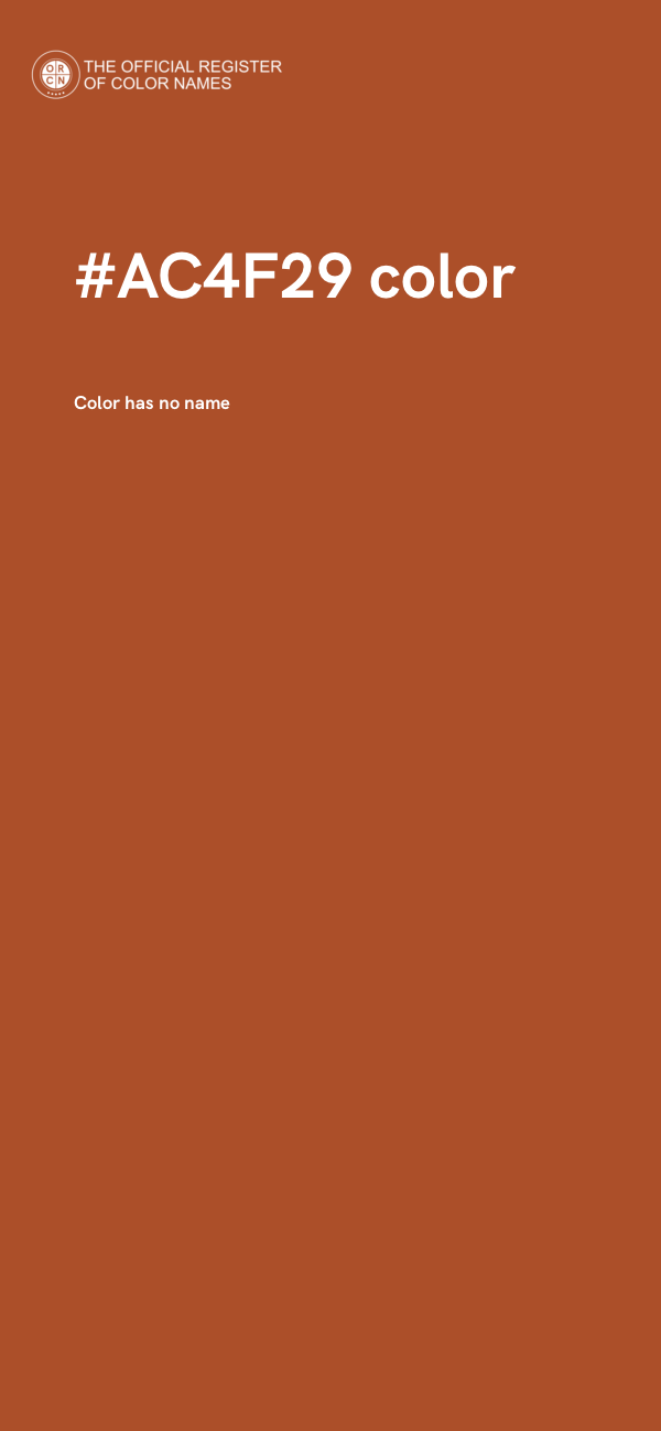 #AC4F29 color image