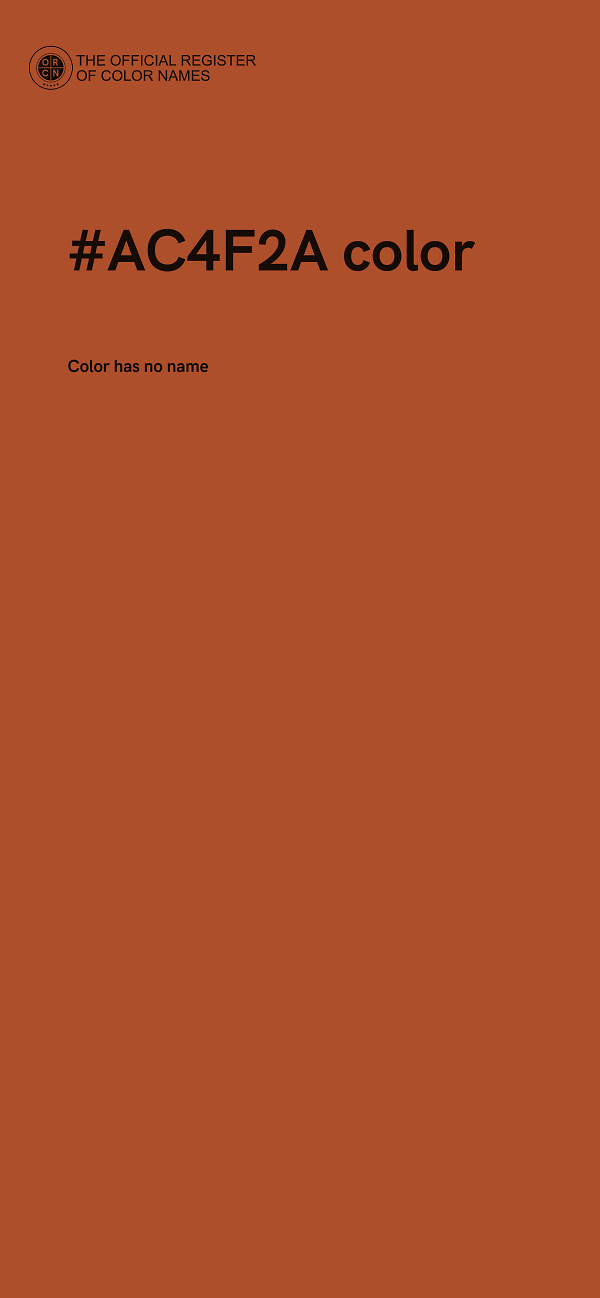 #AC4F2A color image
