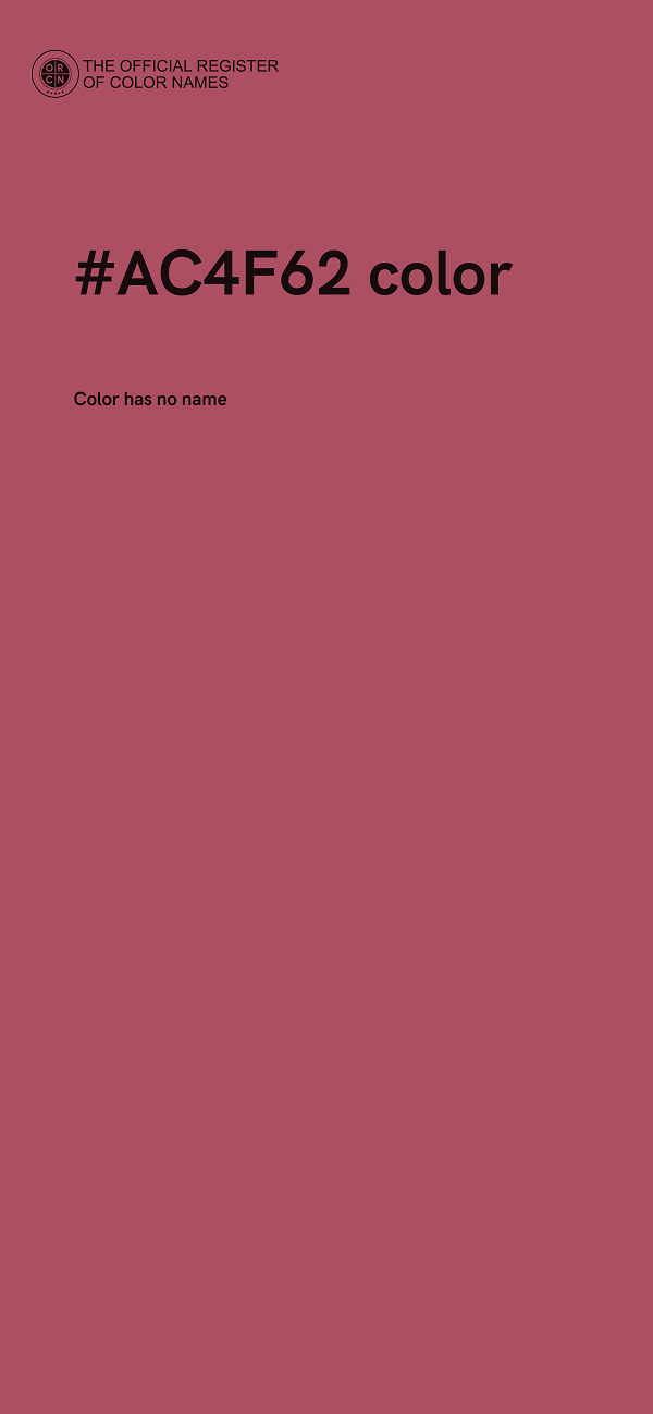 #AC4F62 color image
