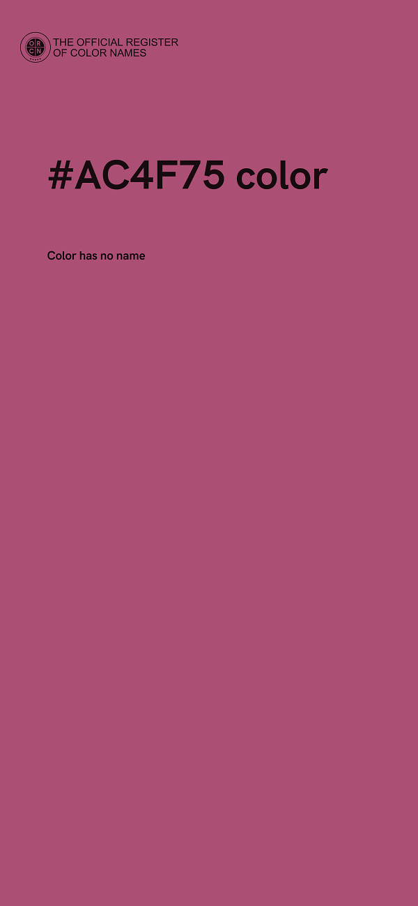 #AC4F75 color image