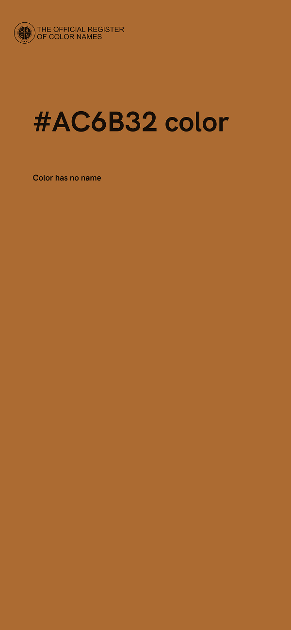 #AC6B32 color image