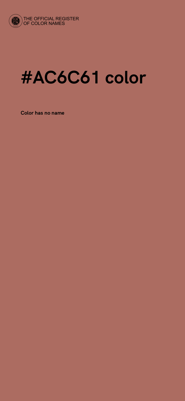 #AC6C61 color image