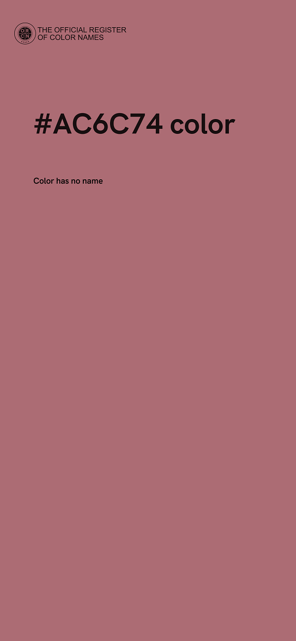 #AC6C74 color image
