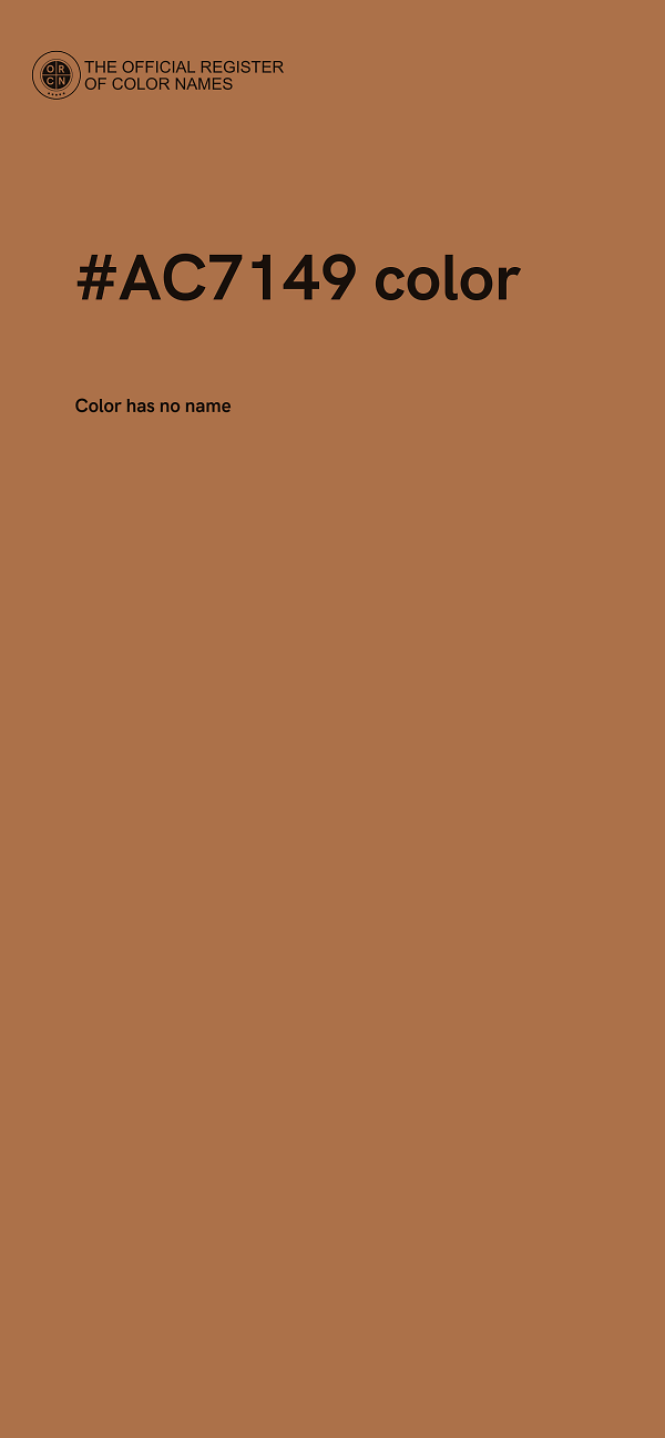 #AC7149 color image