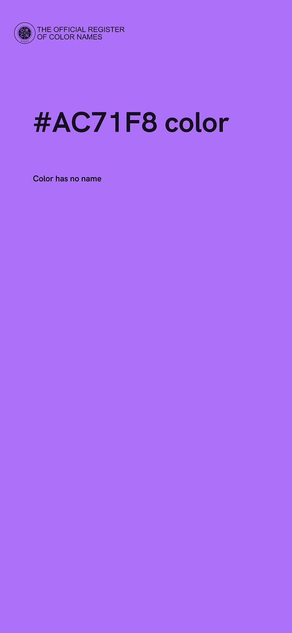 #AC71F8 color image