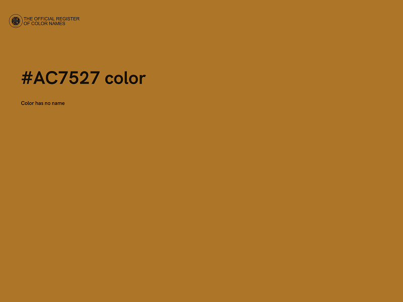 #AC7527 color image