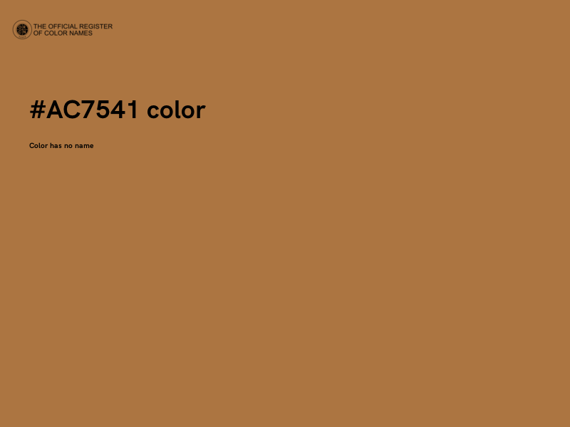 #AC7541 color image