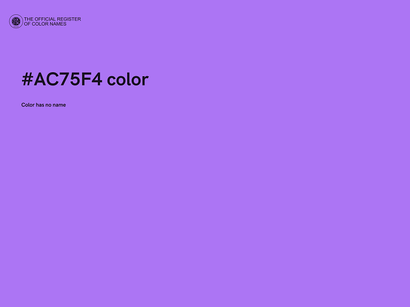 #AC75F4 color image