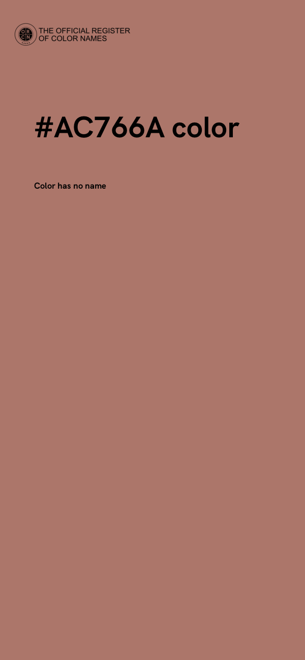 #AC766A color image