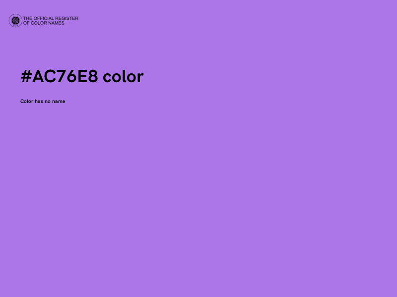 #AC76E8 color image