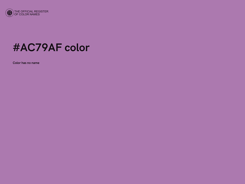 #AC79AF color image