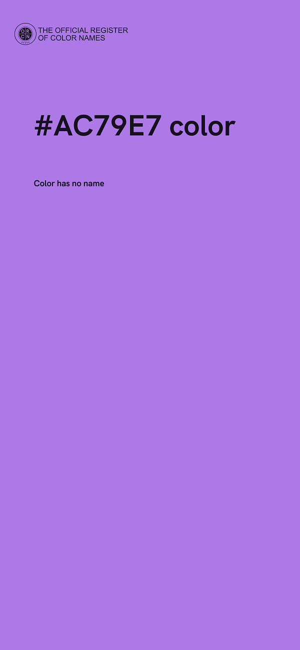 #AC79E7 color image