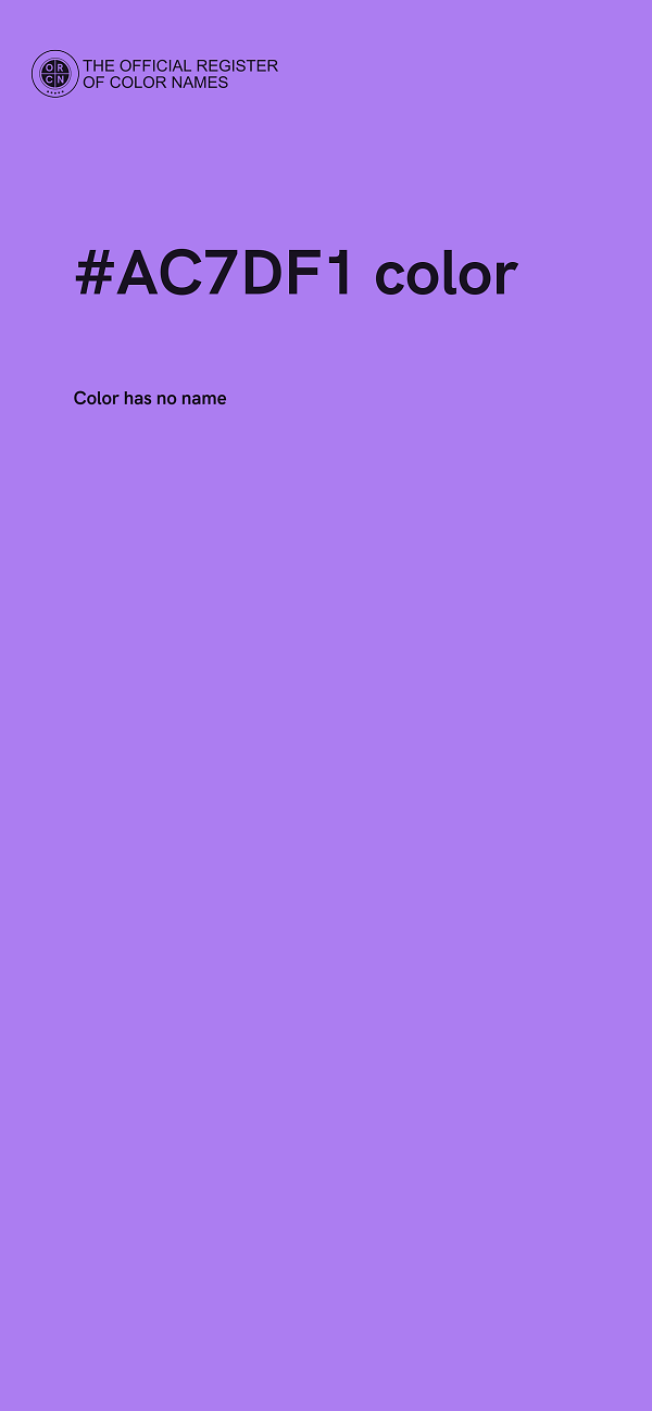 #AC7DF1 color image