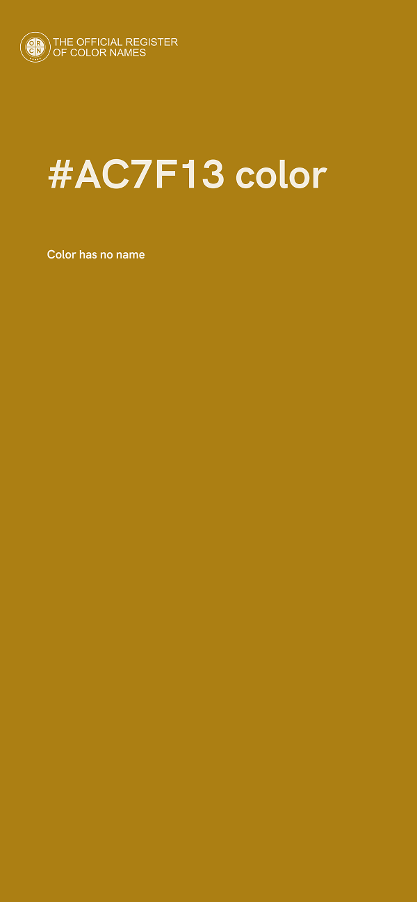 #AC7F13 color image