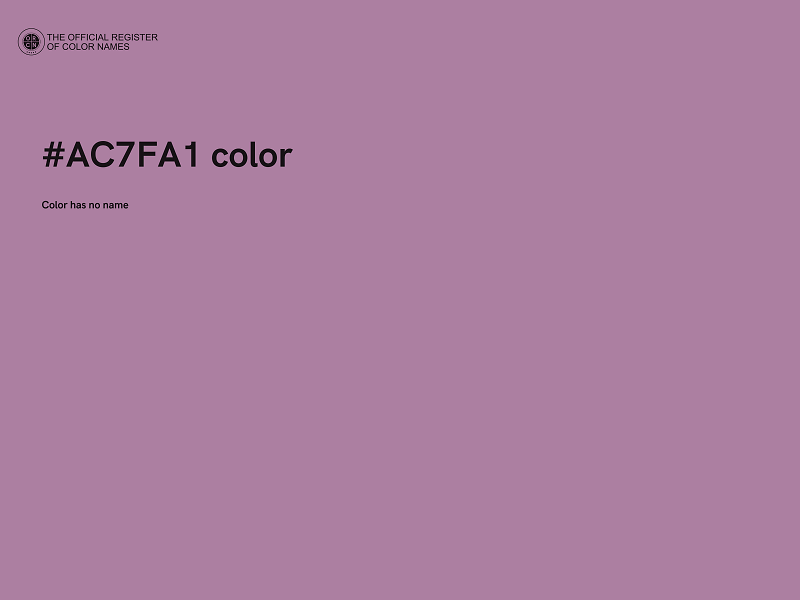 #AC7FA1 color image
