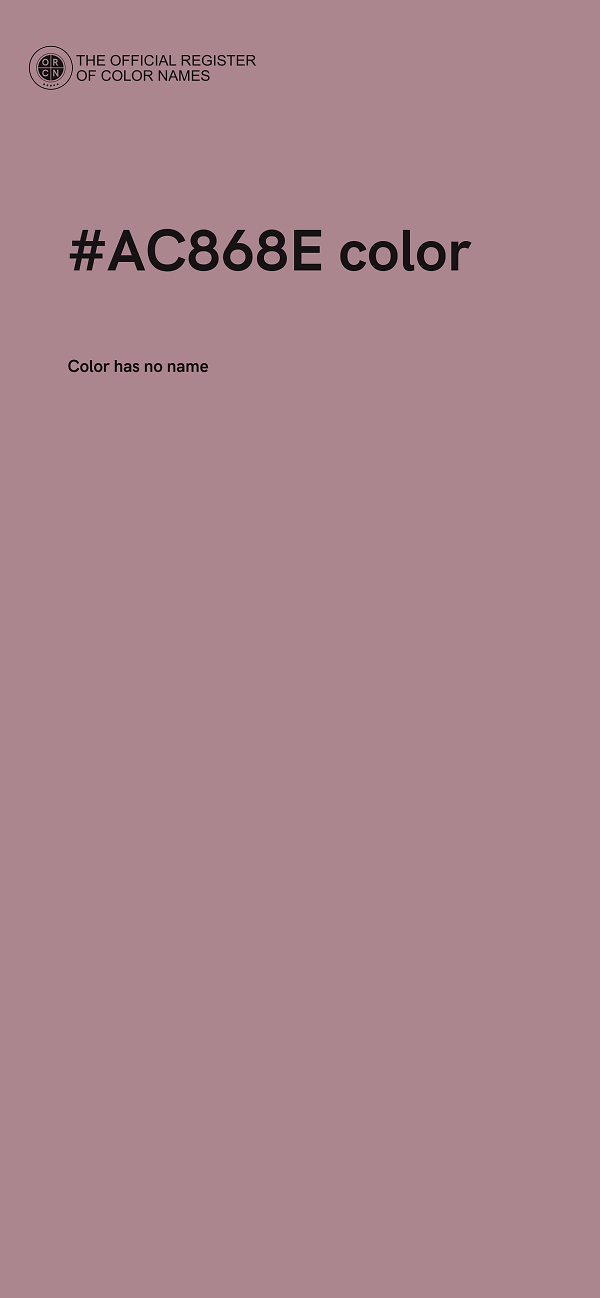 #AC868E color image