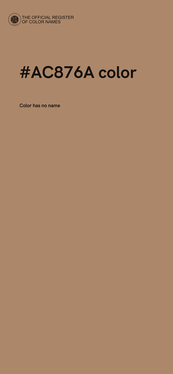 #AC876A color image