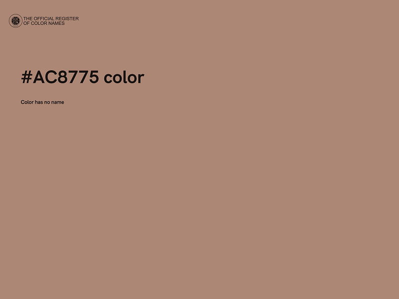 #AC8775 color image