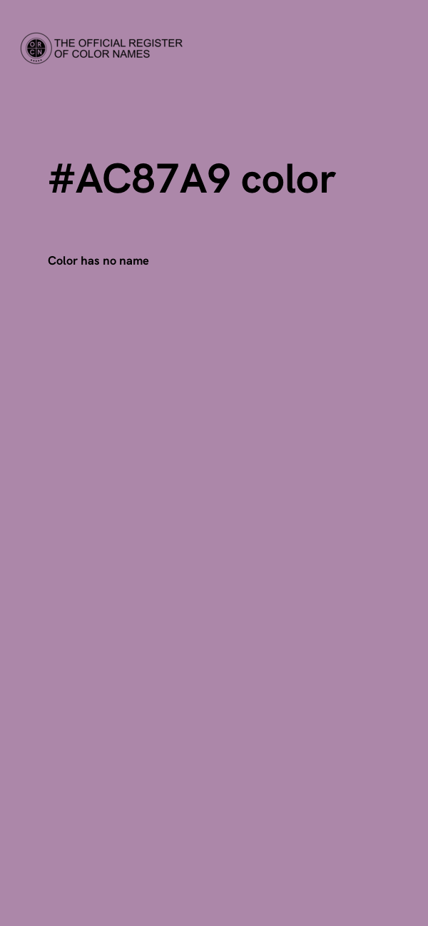 #AC87A9 color image