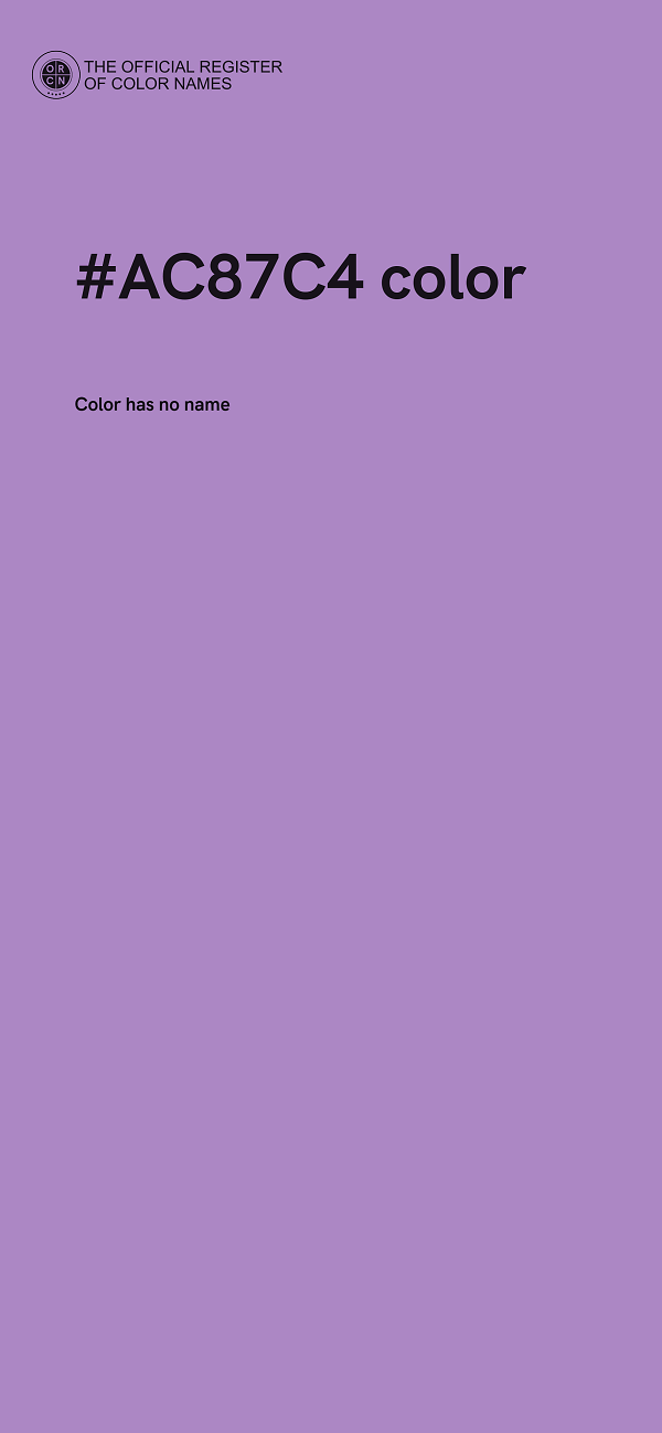 #AC87C4 color image