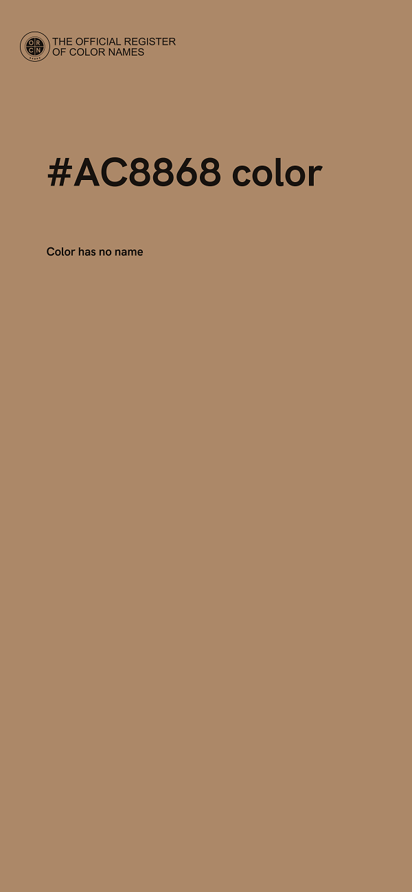 #AC8868 color image