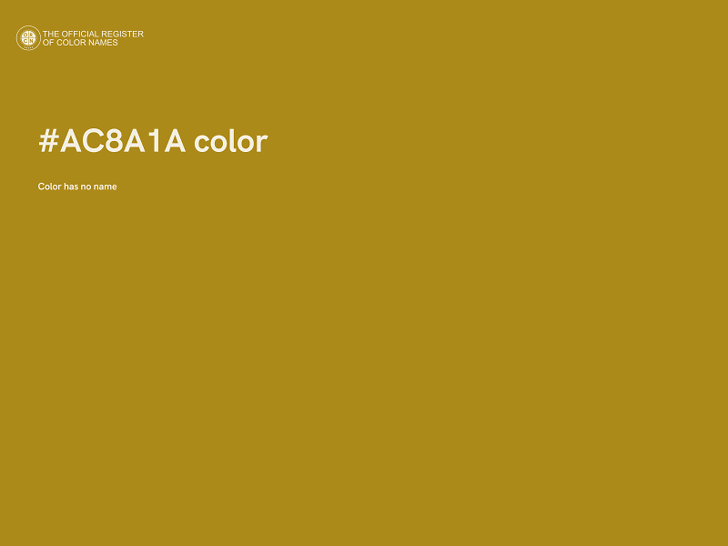 #AC8A1A color image