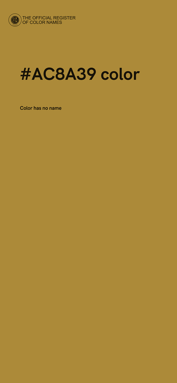 #AC8A39 color image
